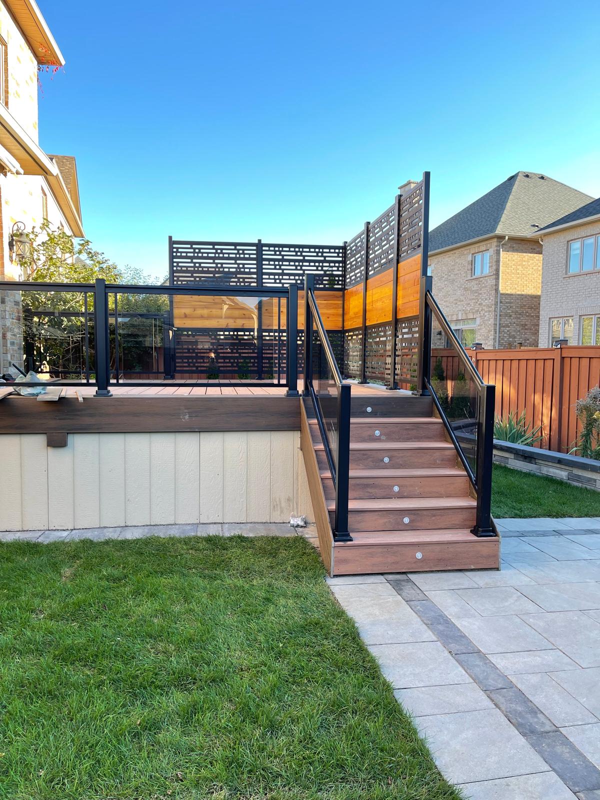 Elevated Deck with Glass Railing