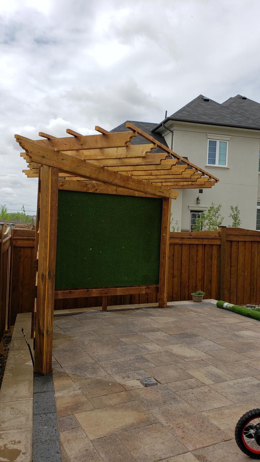 Pergola with Green Screen